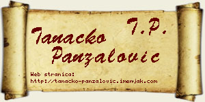 Tanacko Panzalović vizit kartica